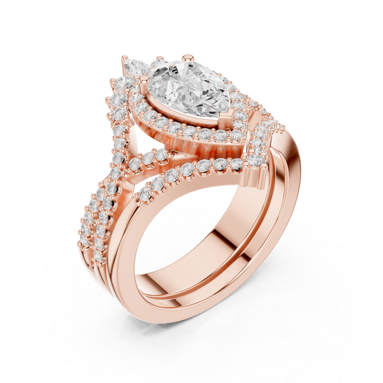  Rose Gold Celestial Crown Eternity Ring Right View