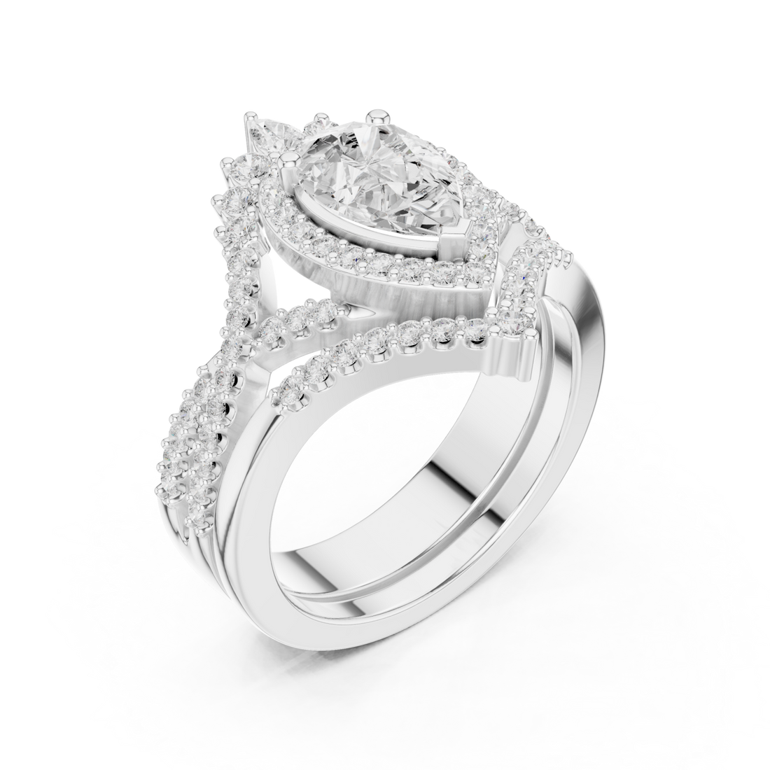  White Gold Celestial Crown Eternity Ring Right View