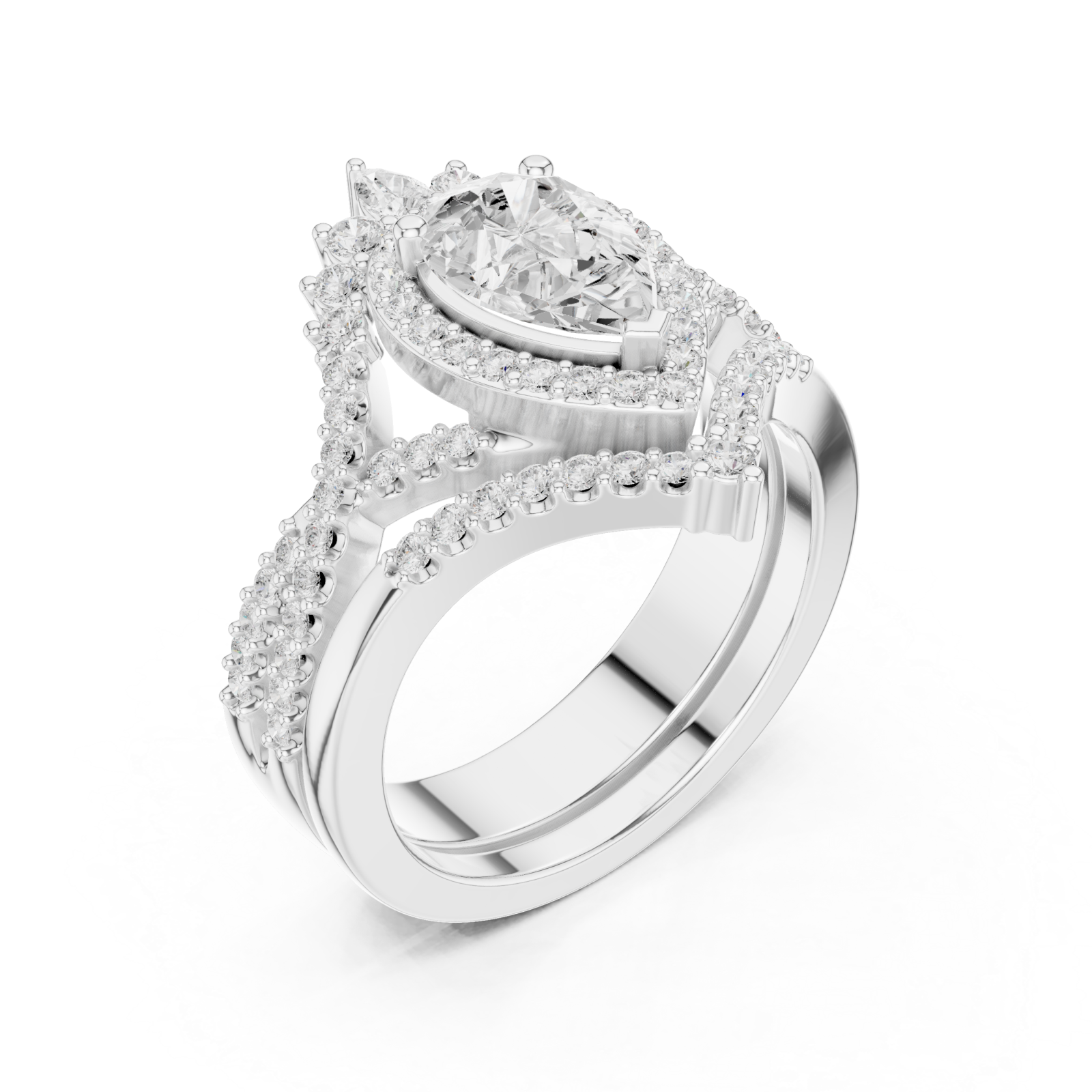  White Gold Celestial Crown Eternity Ring Right View