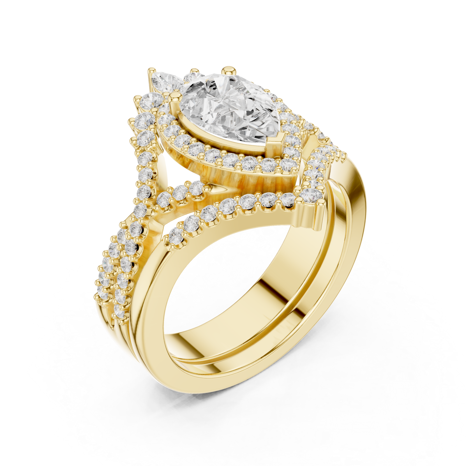 Gold Celestial Crown Eternity Ring Right View