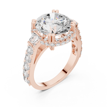  Rose Gold Radiance Crest Regal Ring Right View
