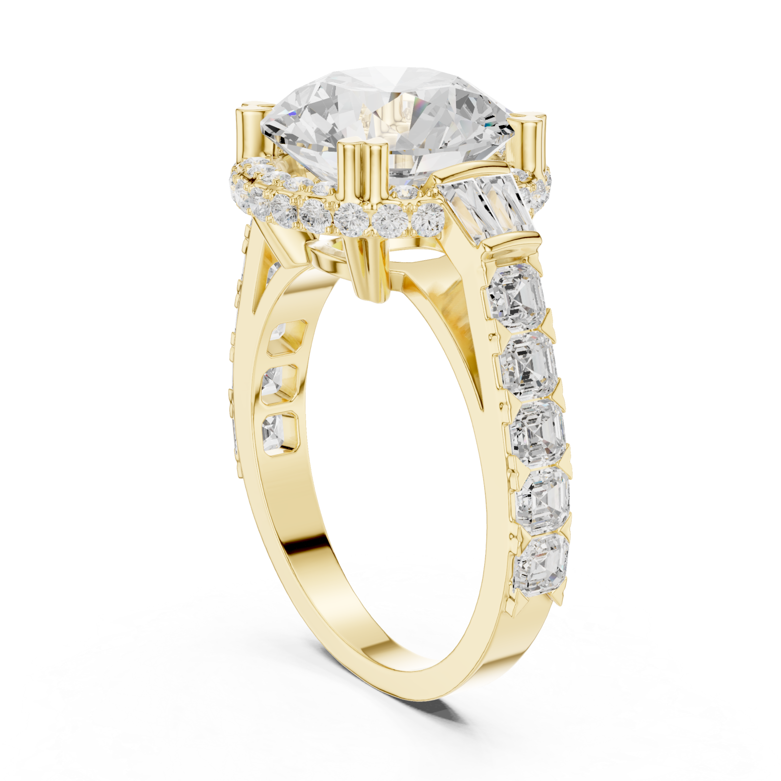  Gold Radiance Crest Regal Ring Left View
