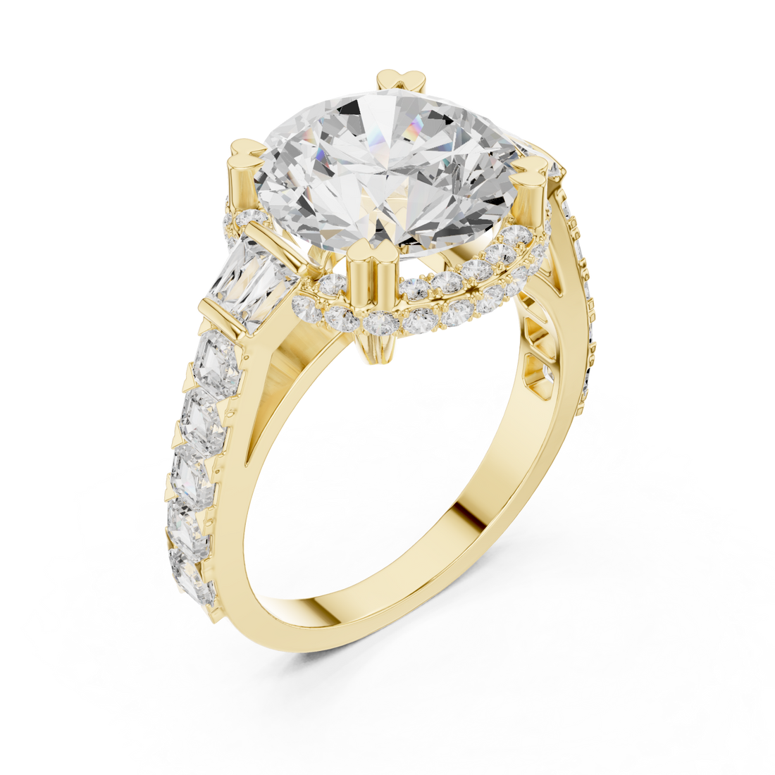 Gold Radiance Crest Regal Ring Right View