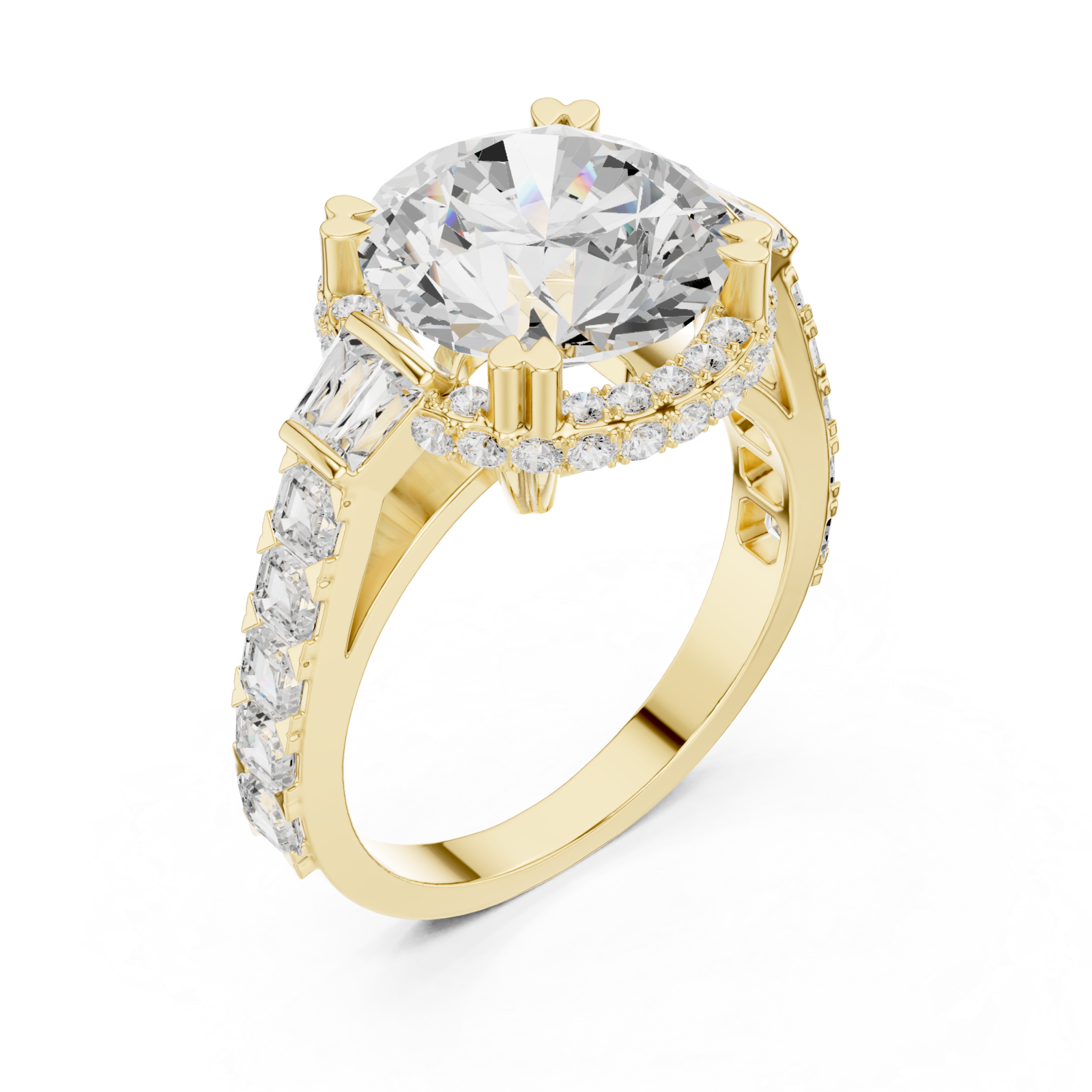 Gold Radiance Crest Regal Ring Right View