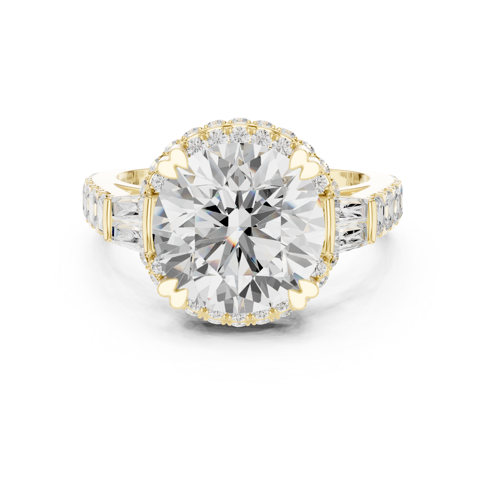  Gold Radiance Crest Regal Ring Front View