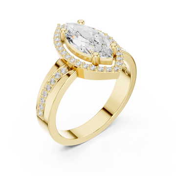 Gold Eternal Serenade Iconic Signature Marquise Ring Right View