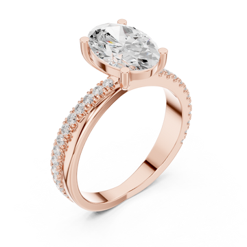  Rose Gold Timeless Oval Whisper Ring Right View
