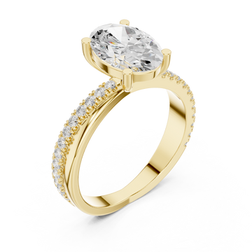 Gold Timeless Oval Whisper Ring Right View