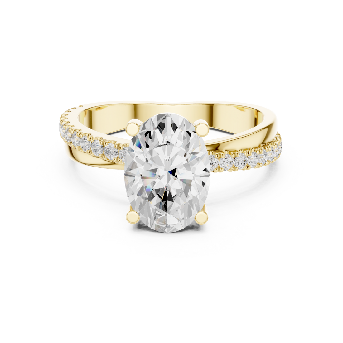 Gold Timeless Oval Whisper Ring Right View