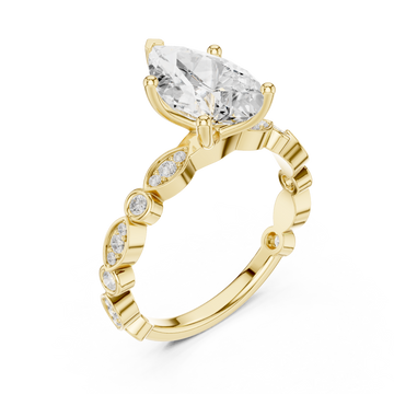 Gold Celestial Whimsy Round Accent Band Right View