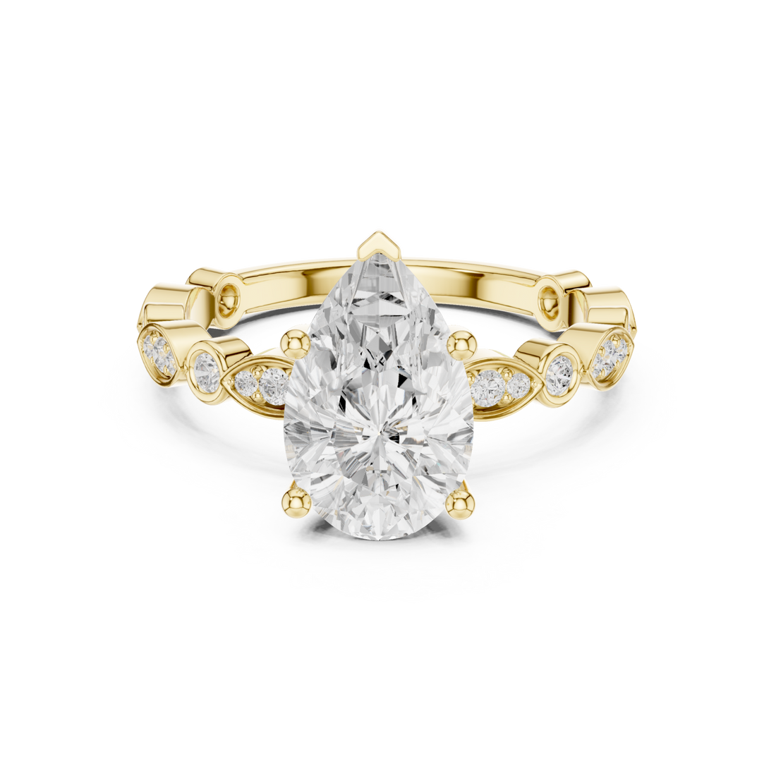 Gold Celestial Whimsy Round Accent Band Right View