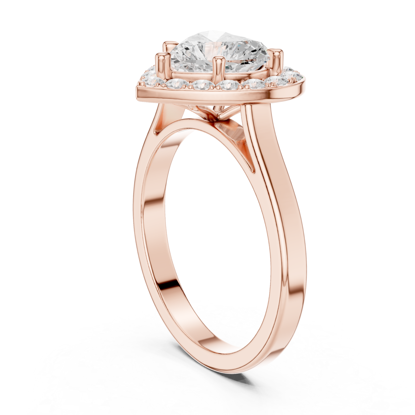  Rose Gold Pure Promise Solitaire Ring Left View