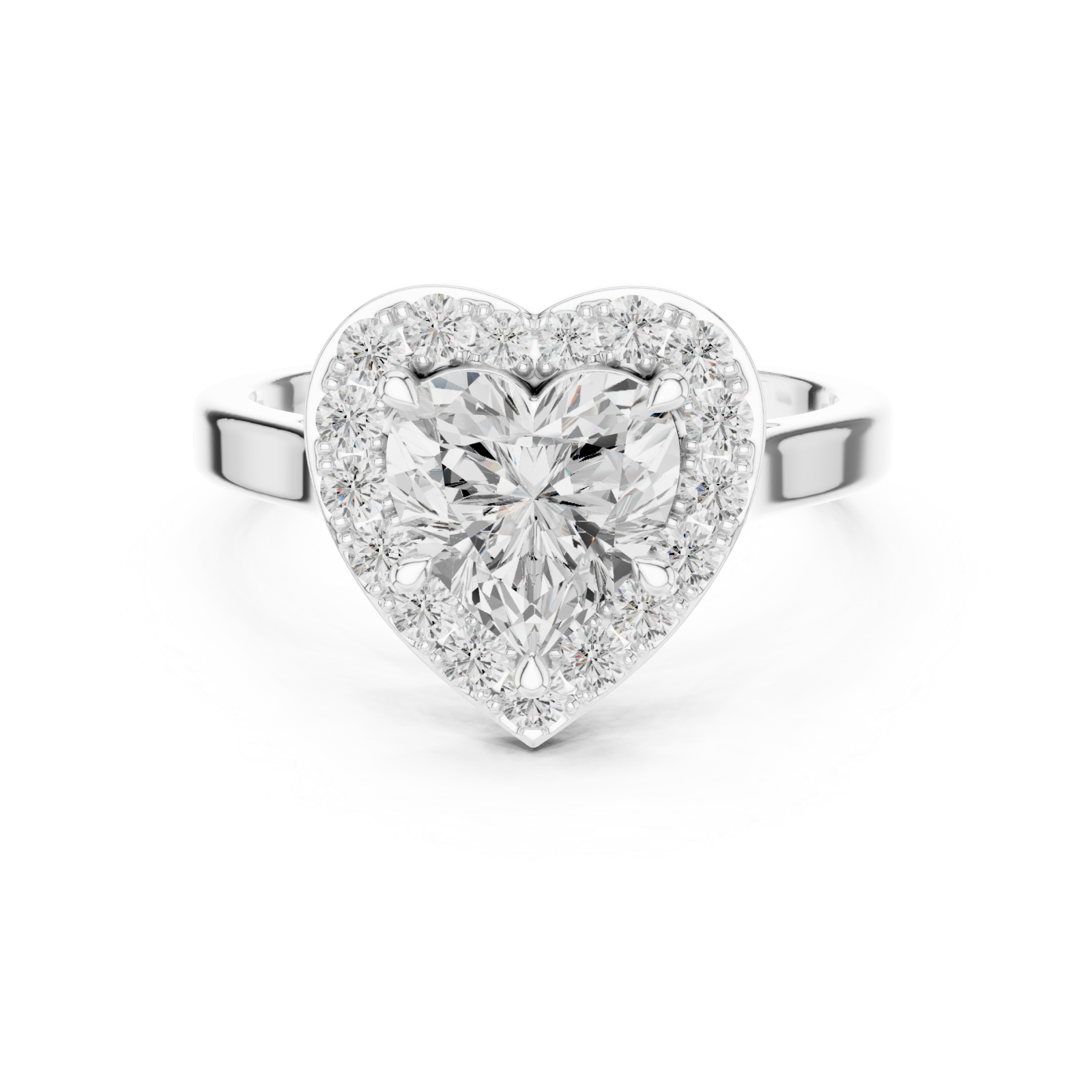 White Gold Pure Promise Solitaire Ring Front View