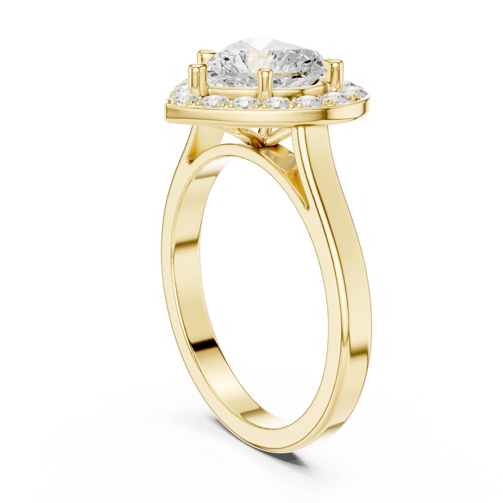  Gold Pure Promise Solitaire Ring Left View