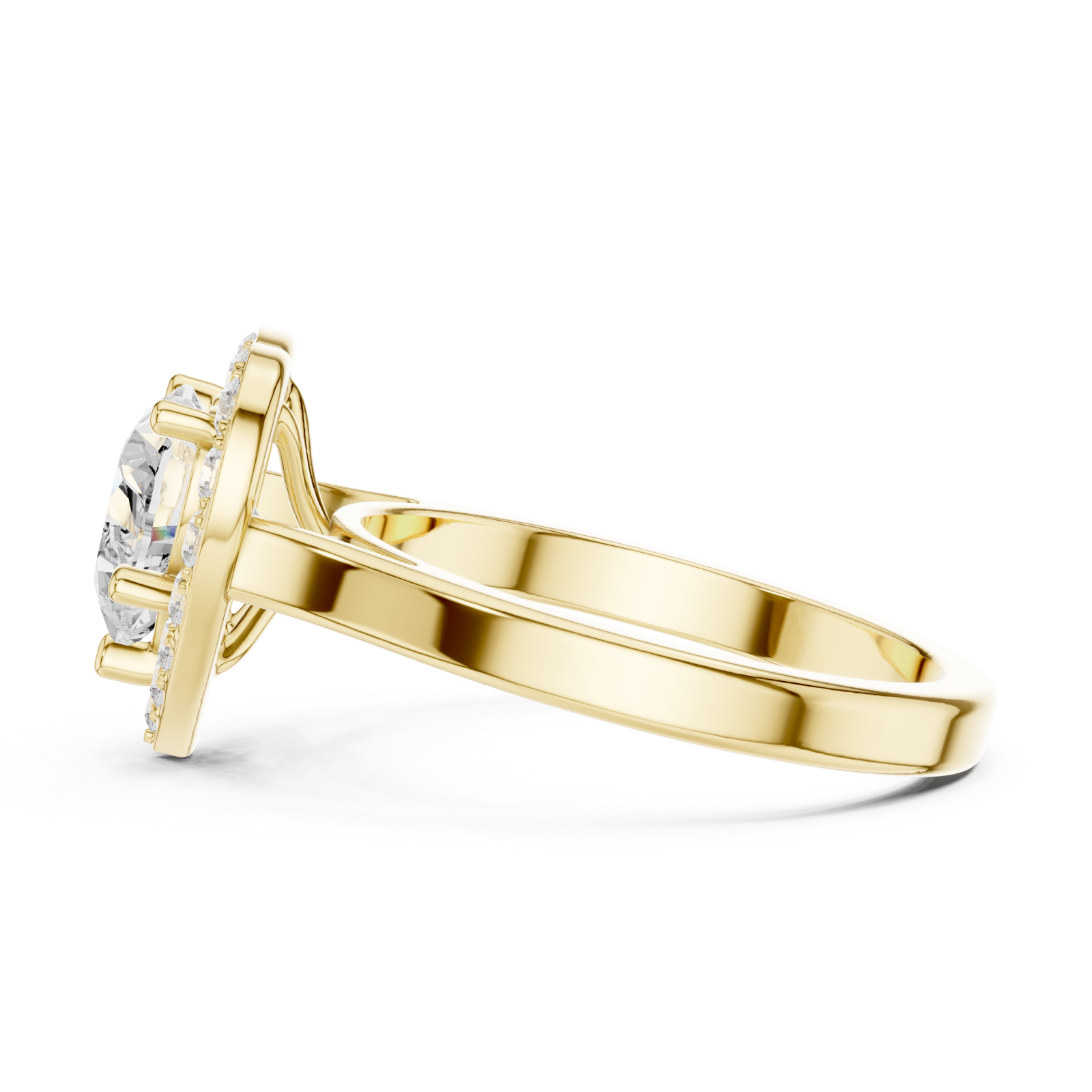  Gold Pure Promise Solitaire Ring Side View