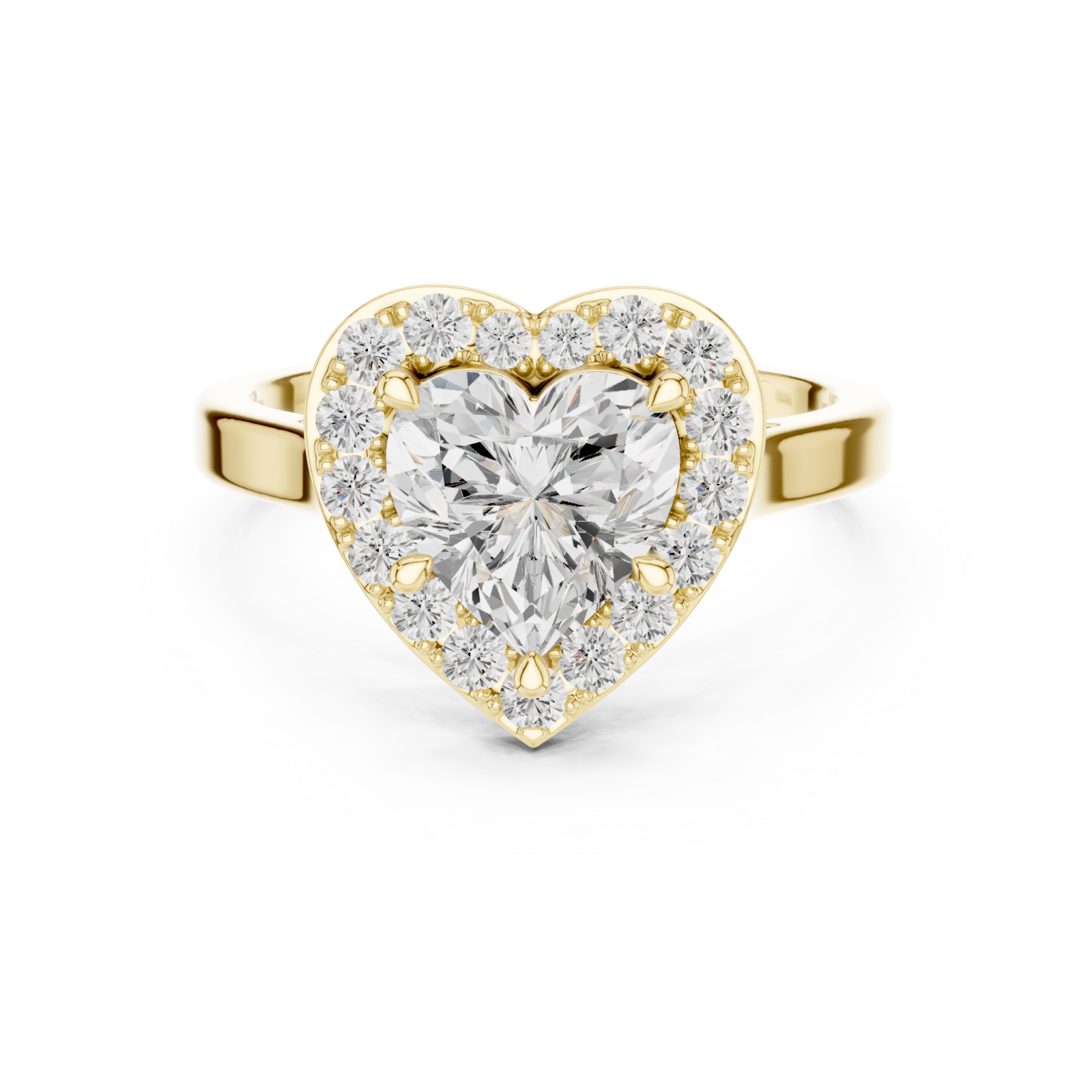  Gold Pure Promise Solitaire Ring Front View
