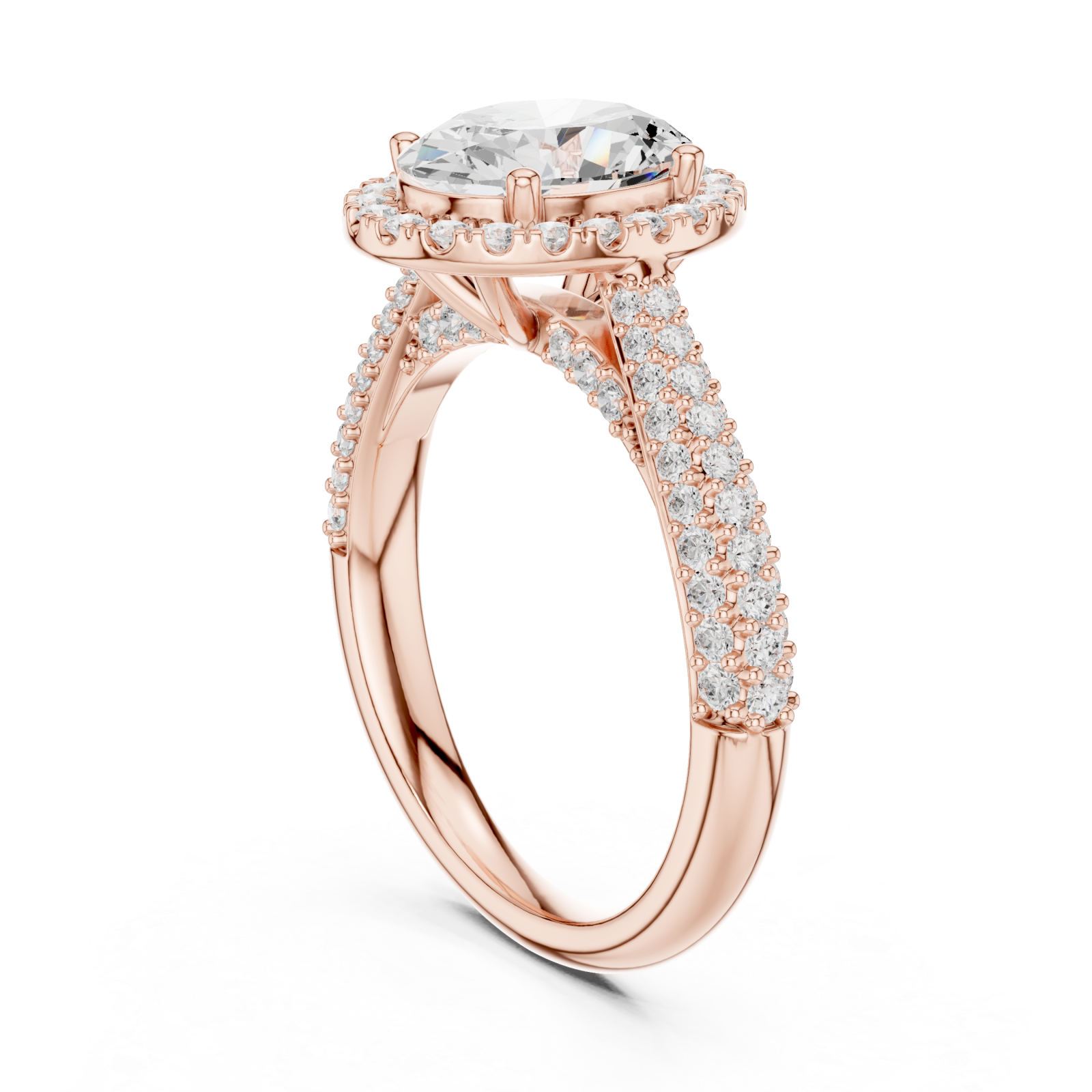  Rose Gold Celestial Halo Radiance Ring Left View