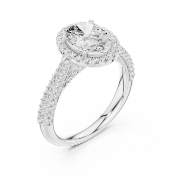  White Gold Celestial Halo Radiance Ring Right View