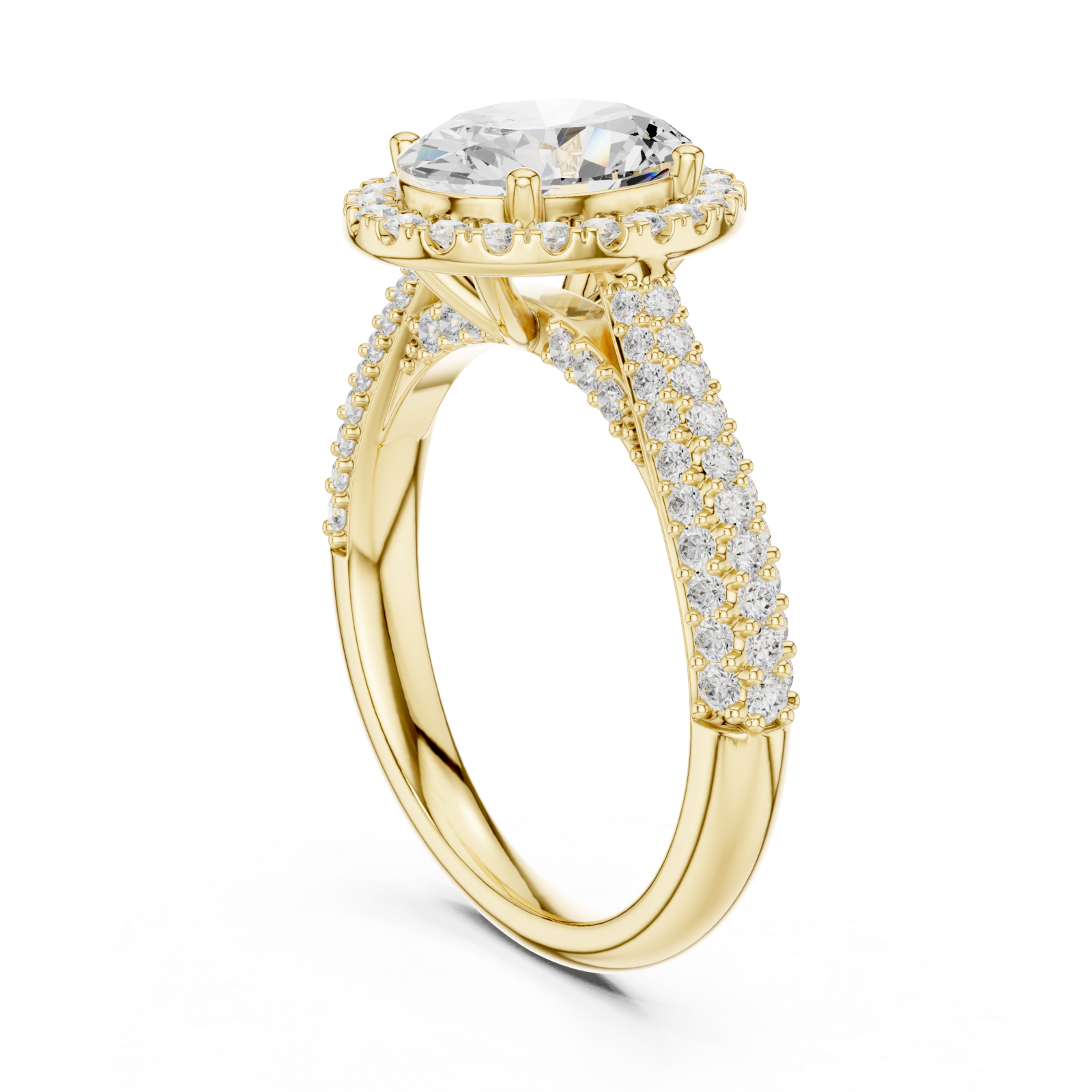  Gold Celestial Halo Radiance Ring Left View