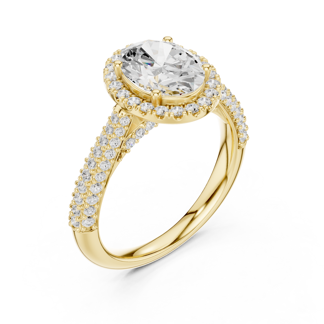 Gold Celestial Halo Radiance Ring Right View