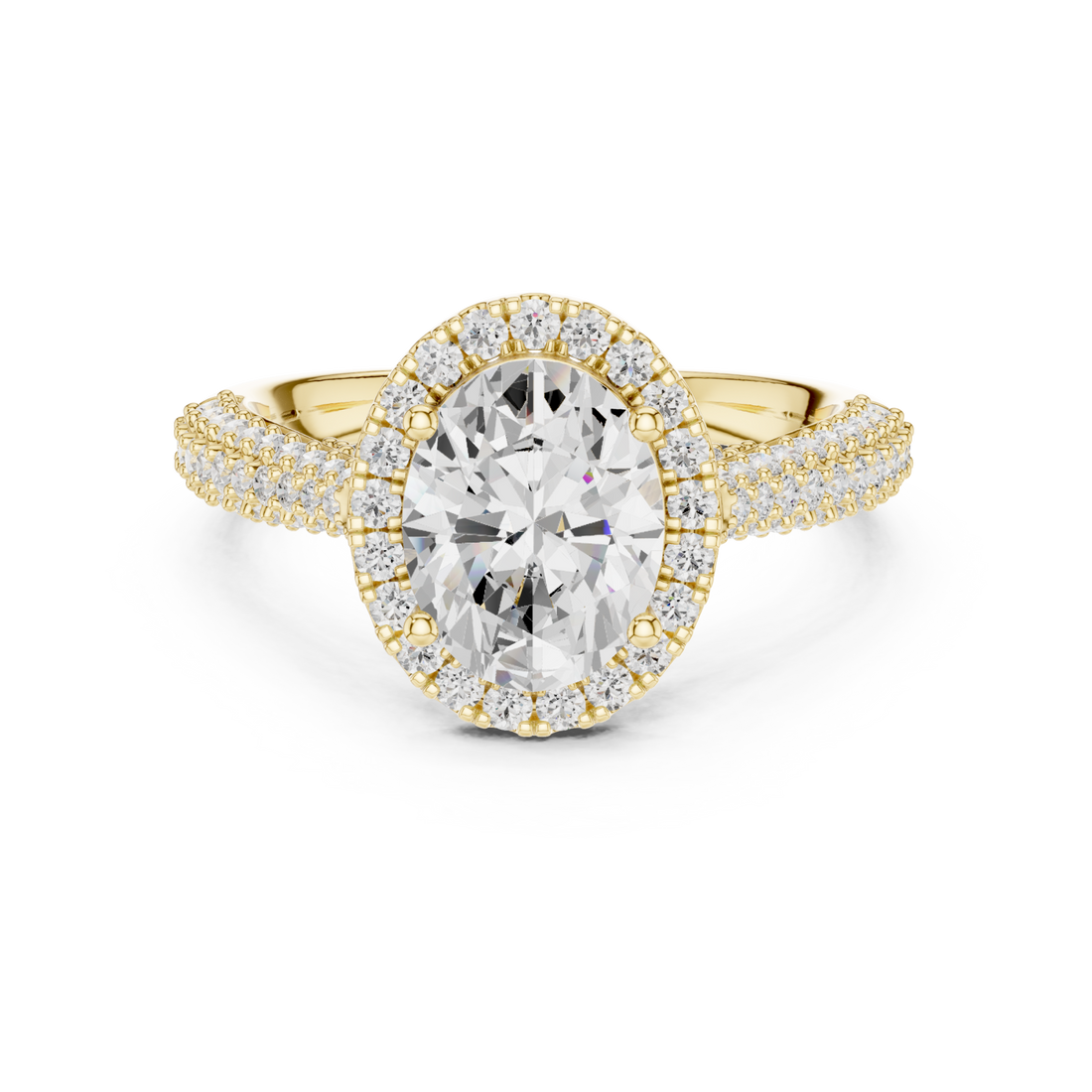 Gold Celestial Halo Radiance Ring Right View