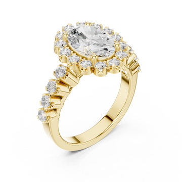 Gold Opulent Embrace Regal Cluster Ring Right View