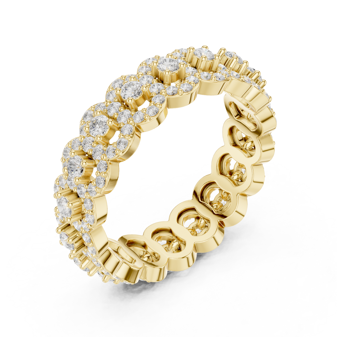 Gold Celestial Grace Intertwined Bands Ring Right View