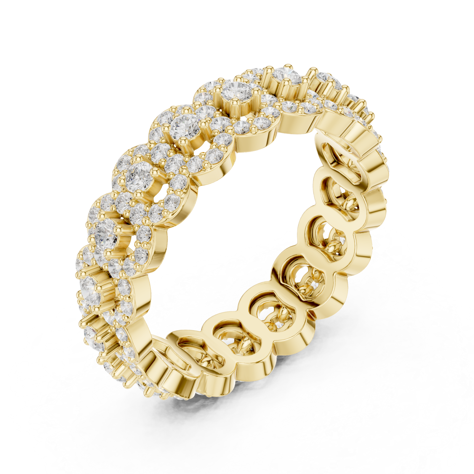 Gold Celestial Grace Intertwined Bands Ring Right View