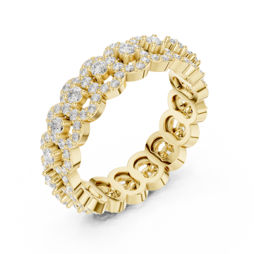 Gold Celestial Grace Intertwined Bands Ring Right View