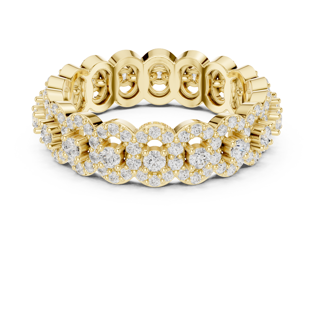 Gold Celestial Grace Intertwined Bands Ring Right View