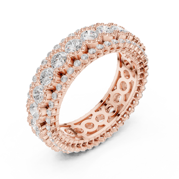  Rose Gold Waves of Light Infinity Band Ring Right View