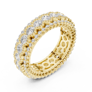 Gold Waves of Light Infinity Band Ring Right View