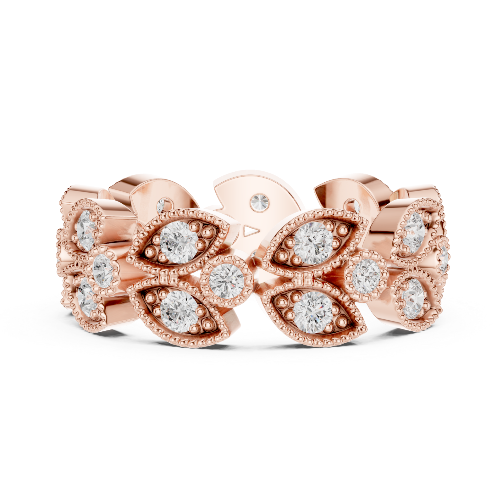  Rose Gold Muse Embrace Gem Encircle Ring Side View