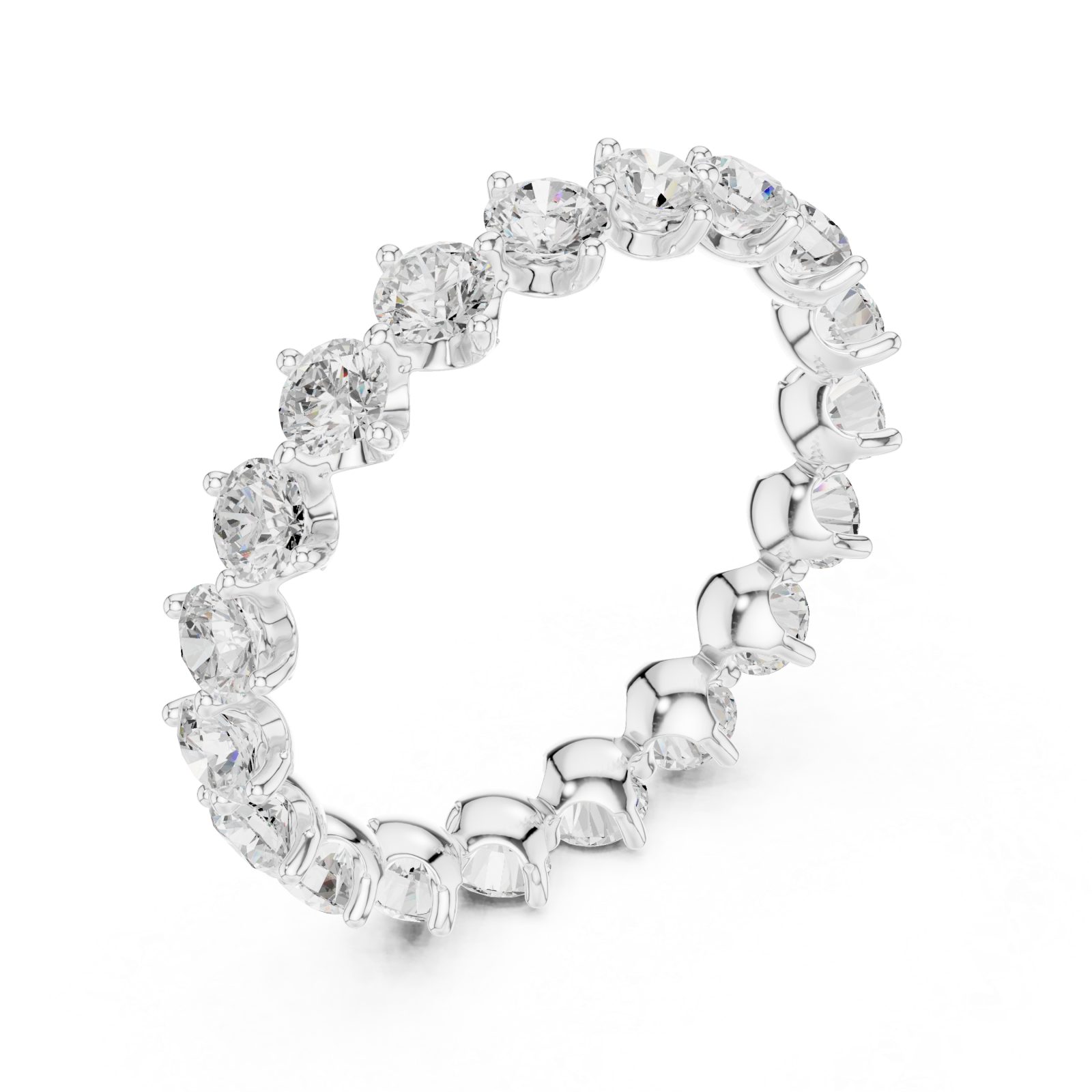  White Gold Luminescent Harmony Signature Ring Right View