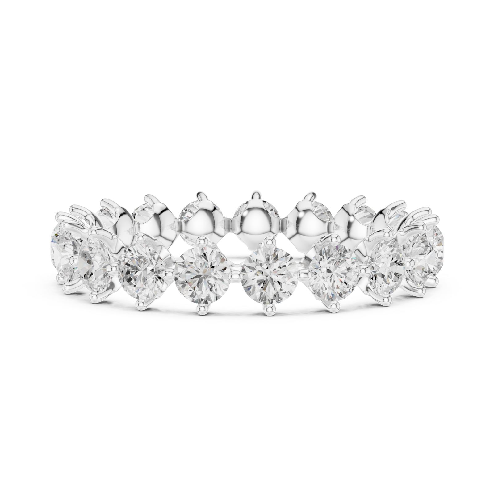  White Gold Luminescent Harmony Signature Ring Side View
