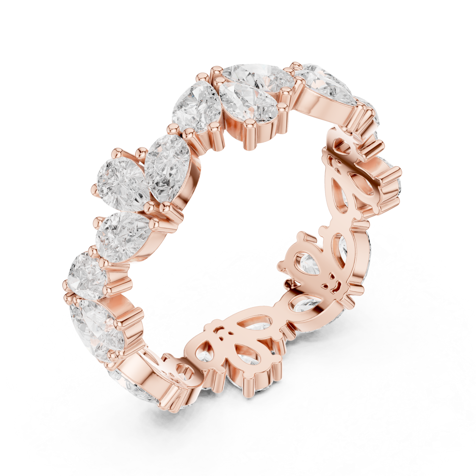  Rose Gold Celestial Grace Eternity Bloom Ring Right View