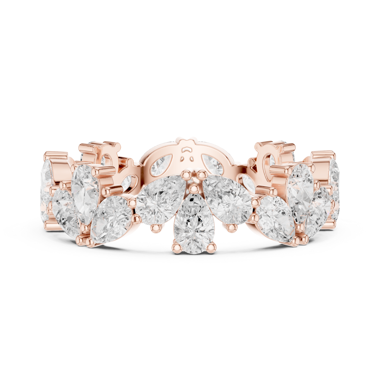  Rose Gold Celestial Grace Eternity Bloom Ring Side View