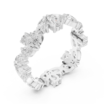  White Gold Celestial Grace Eternity Bloom Ring Right View