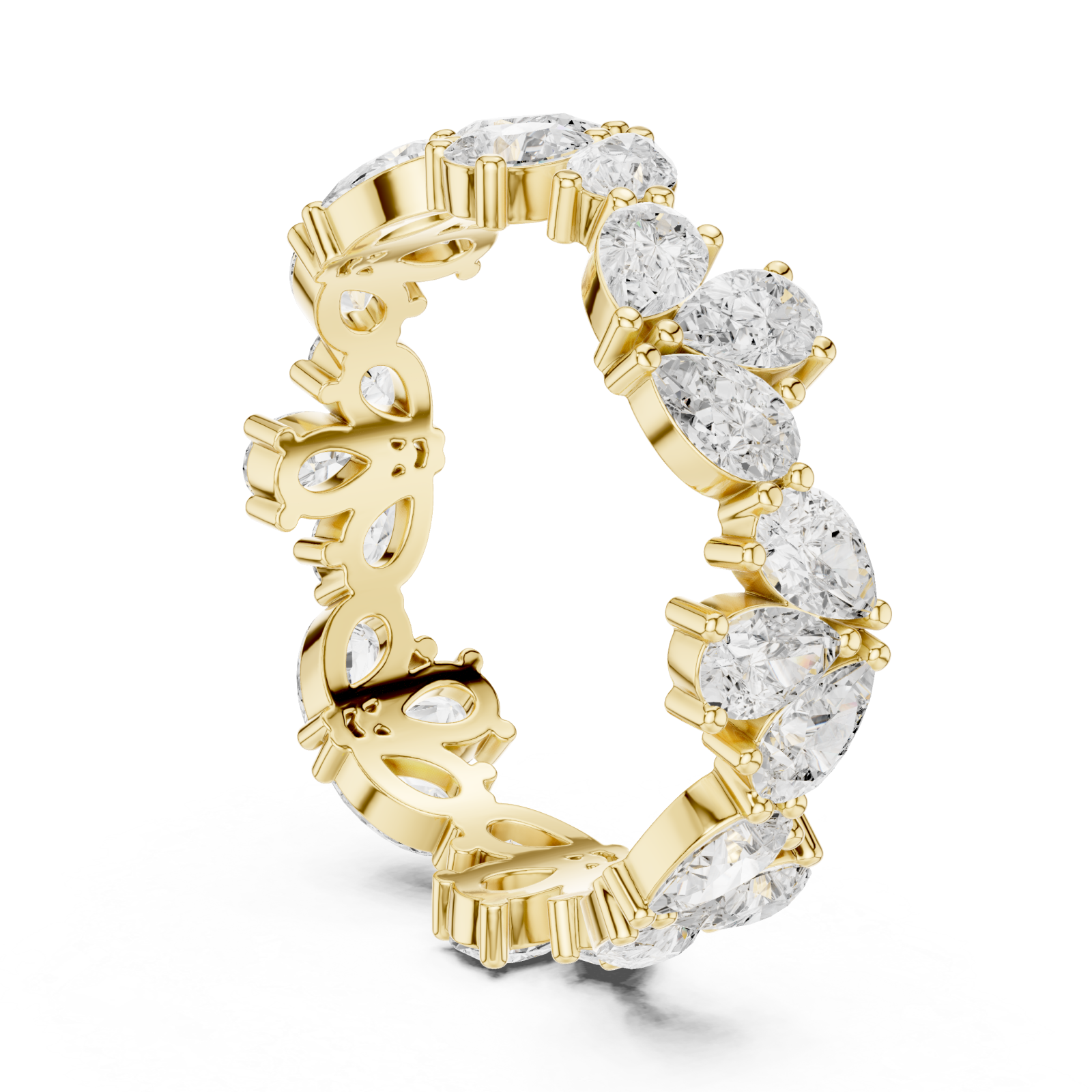  Gold Celestial Grace Eternity Bloom Ring Left View