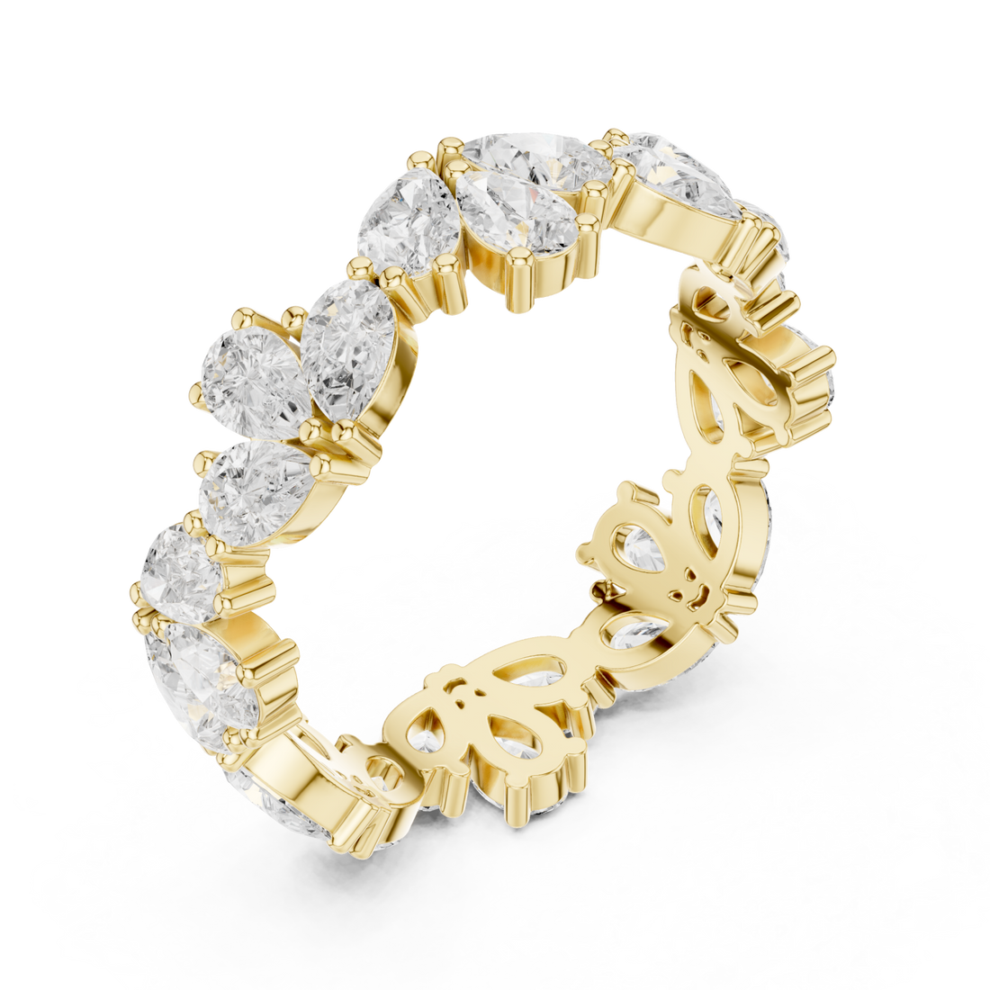 Gold Celestial Grace Eternity Bloom Ring Right View