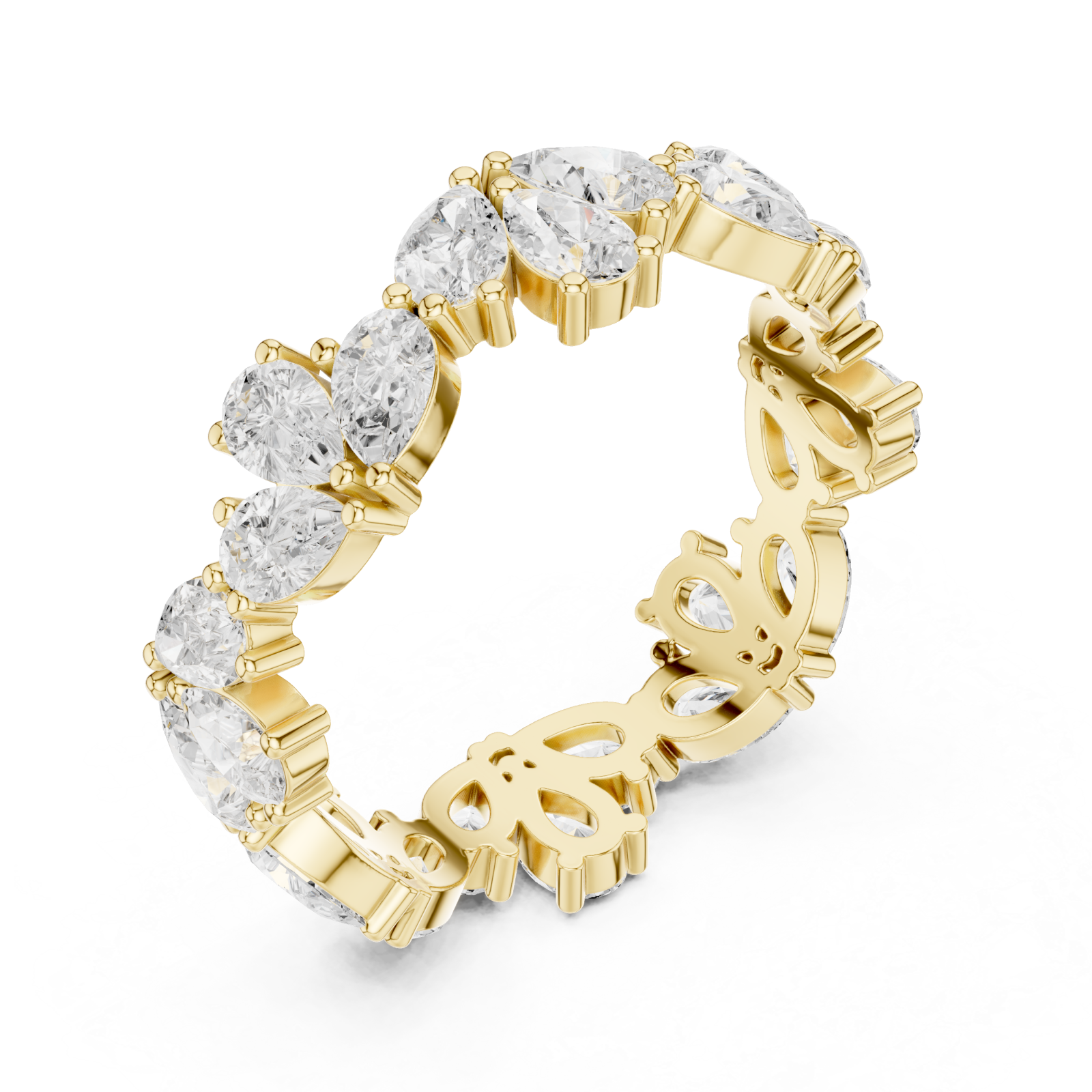 Gold Celestial Grace Eternity Bloom Ring Right View