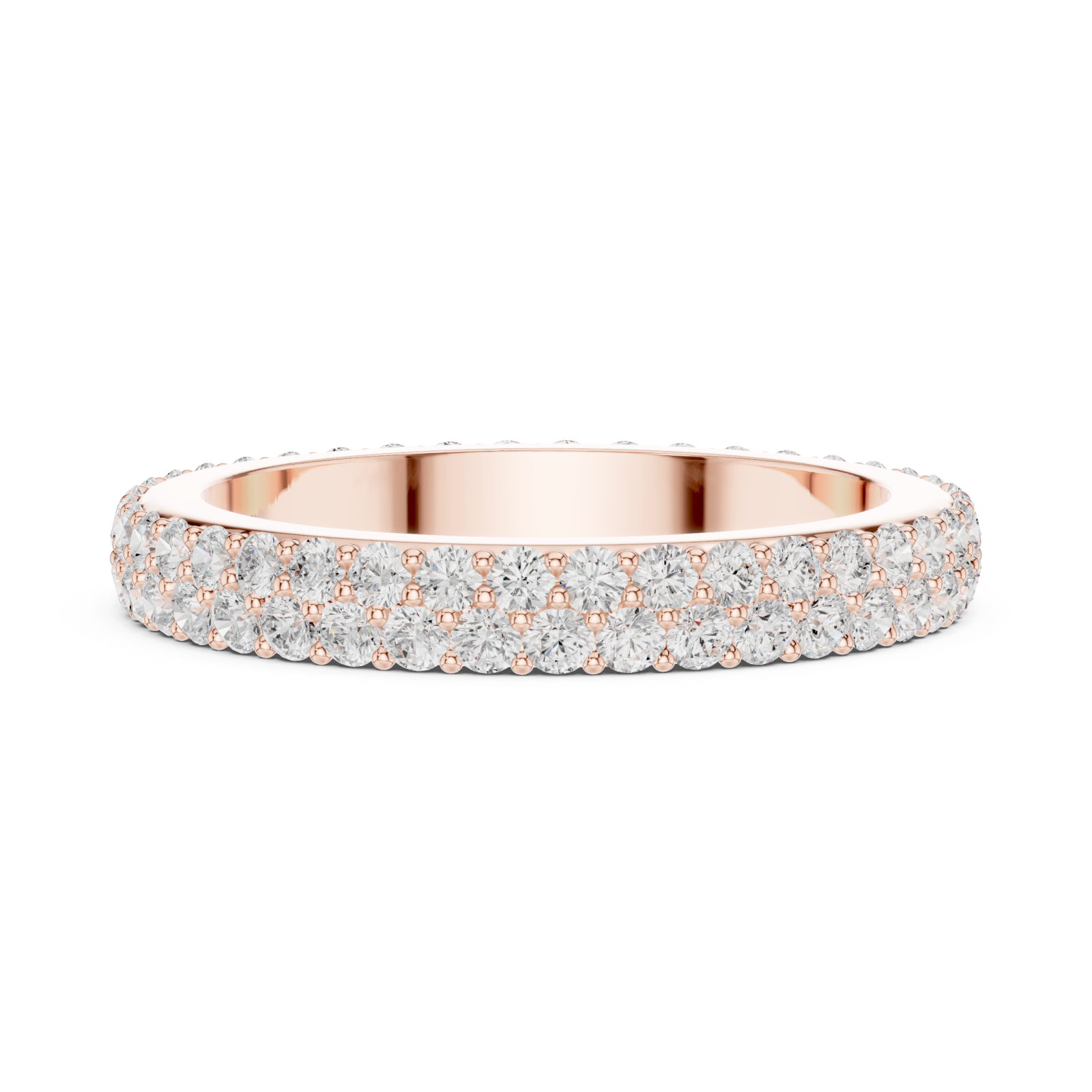  Rose Gold Celestial Harmony Eternity Band Side View