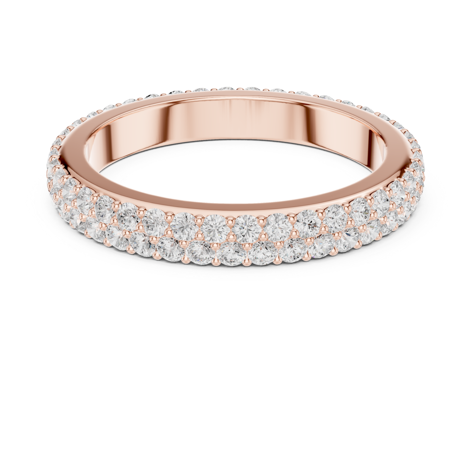  Rose Gold Celestial Harmony Eternity Band Front View