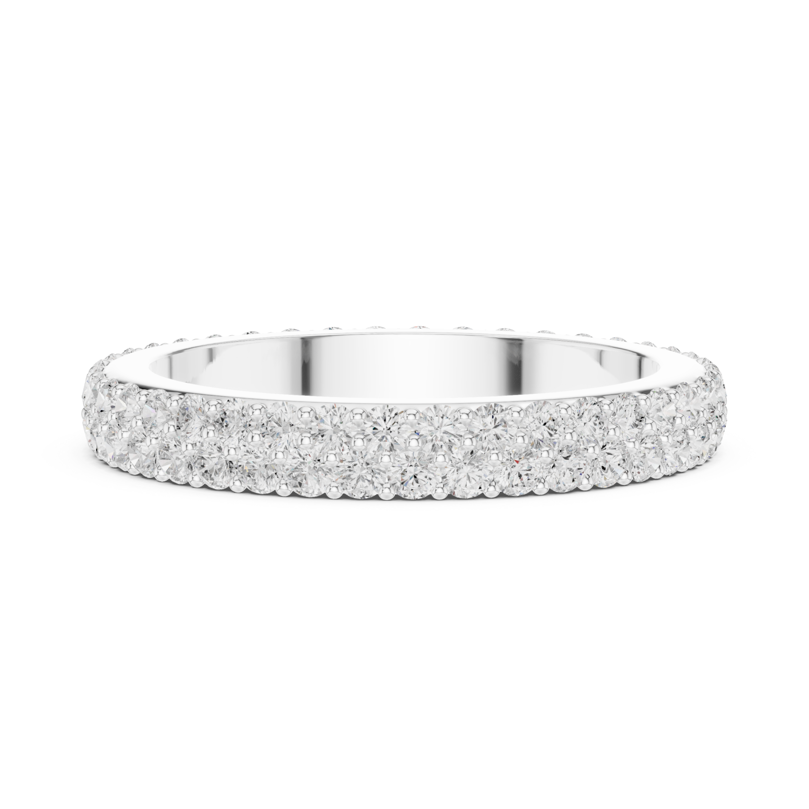  White Gold Celestial Harmony Eternity Band Side View