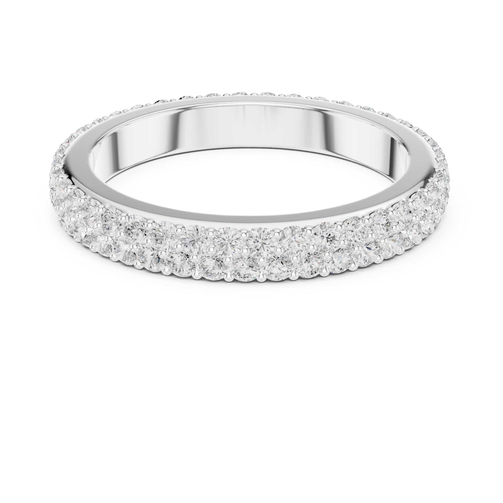  White Gold Celestial Harmony Eternity Band Front View