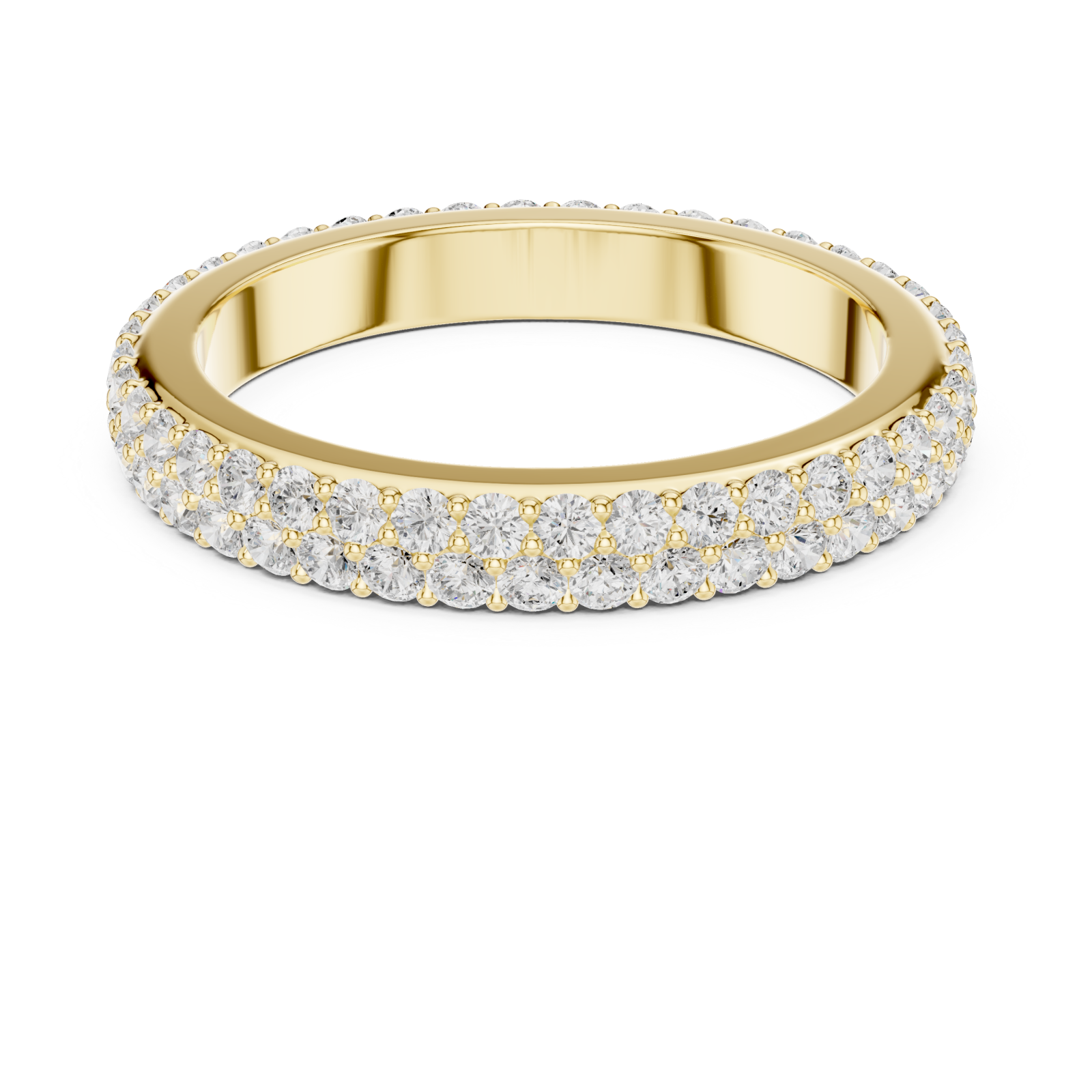  Gold Celestial Harmony Eternity Band Front View