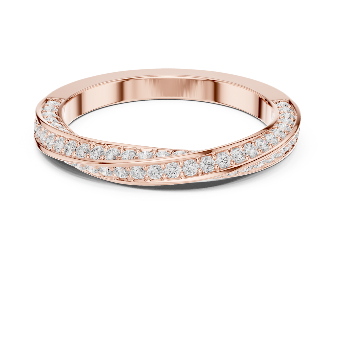  Rose Gold Timeless Radiance Wrapped Contour Band Right View