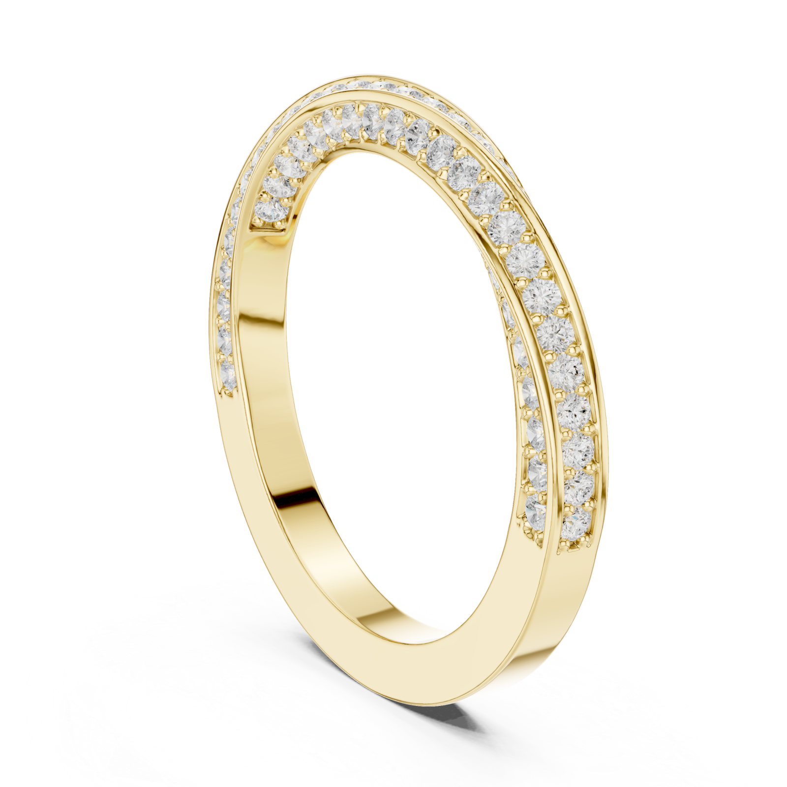  Gold Timeless Radiance Wrapped Contour Band Left View