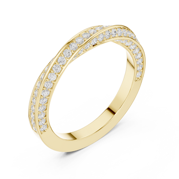 Gold Timeless Radiance Wrapped Contour Band Right View
