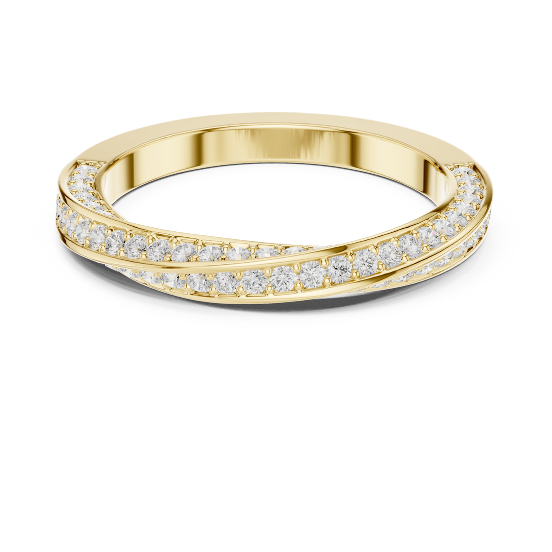 Gold Timeless Radiance Wrapped Contour Band Right View